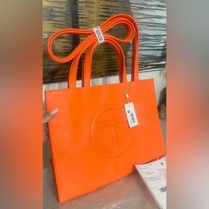 Brand New Medium Orange Shopping Bag